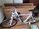 ICOLOUR死飞自行车男实心胎活飞双碟刹轻便公路赛网红成年学生成人女单车 30刀碟刹白黑色 24寸【适合155-170cm】 实拍图