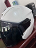 GSB摩托车头盔3C认证半盔男女用四季通用通勤踏板电动车头盔G268A 珍珠白配透明镜片+顺丰快递 L（56-58头围） 实拍图