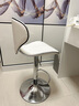 椅品汇（yipinhui）吧台椅 可升降旋转椅 酒吧高脚靠背凳子轻奢现代简约前台收银坐椅 【高款-纳帕皮】白色 加大底盘-3级气杆 实拍图