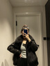 哲诗凡 狐狸毛皮草女短款真皮羽绒服海宁绵羊皮2025新款冬皮毛一体外套 黑色 M 105斤--120斤 实拍图