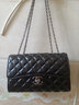 天香秀丽2025新款百搭欧美时尚小香风包包真皮女包菱格链条单肩斜挎小包潮 黑色钨链中号 实拍图