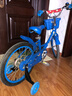 儿童自行车辅助轮童车闪光辩论童车单支撑学车轮子配件 18寸蓝色发光辅助轮一套(配工具) 实拍图