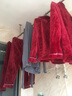琼瑛睡衣女秋冬加厚男珊瑚绒情侣家居服保暖衣裤套装 男款-酒红色 XXL 实拍图