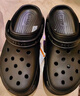 CROCS卡骆驰檀健次同款复古洞洞鞋女鞋厚底老爹鞋小鲸鱼洞洞鞋|206302 黑色-001(含智必星) 38 (240mm) 实拍图