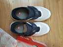 足力健老人鞋中老年轻软透气休闲鞋防滑夏凉鞋2421510J 男-白/蓝 43 实拍图