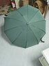 静闲居全自动雨伞太阳伞黑胶防晒防紫外线大号男女士晴雨两用遮阳伞 莫兰迪10骨直柄深野绿普通款 实拍图