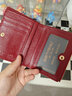 班亚奴钱包女士短款真皮零钱包2025新款小众精致高档小巧钱夹卡包软牛皮 酒红色（头层牛皮）防盗刷 实拍图