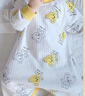 wua·wua婴儿衣服秋季宝宝睡袍夹棉防踢护肚夏季空调服睡衣睡袋秋冬连体衣 【四季 适宜20-28度】黄奶熊 90 实拍图