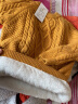 圣芙恺（CEFREKAY）儿童毛衣加绒加厚中大女童保暖婴幼儿男宝宝韩版手编羊毛衫毛线衣 姜黄色 150cm 晒单实拍图