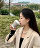 红妆诺 银项链女轻奢仿珍珠链银颈锁骨链送对象520礼物送女友老婆 L1867正圆仿珍珠施家珍珠项链 实拍图