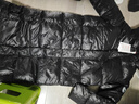 鸭鸭（YAYA）2024新款冬季极寒运动羽绒服男加厚长款过膝连帽黑色宽松外套 黑色 L /165 实拍图