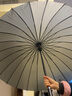 美度24骨超大防风雨伞男士商务长柄伞加大加固直杆伞男女雨伞M5003 灰色 实拍图