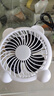 白色熊猫USB充电风扇学生宿舍办公室桌面风扇家用轻音静音4羽叶大风量风扇手持便携户外露营风扇 4寸白色小熊猫【插电款直径10cm】 实拍图