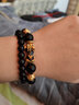 蔓笙貔貅手串男感温变色佛珠手串手链男士学生饰品电镀沙金文玩手把件 12MM黑曜石金珠变色貔貅 实拍图