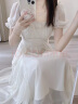 亿梵莎（YIFANSHA）新款连衣裙夏季女生裙子夏天2024法式高级感气质显瘦仙女中长裙 米白色 S建议90斤内 实拍图