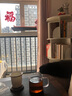 言和堂陶瓷过滤泡茶杯带防水保温加热多功能垫家用办公赠乔迁生日礼物 瑞鹤玻璃过滤泡茶杯-雅黑 实拍图