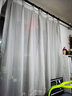 伊帘坊窗帘纱帘透光不透人白纱薄窗纱隔断客厅半遮光窗纱白色沙飘窗阳台纱 灰色 宽1.0*高1.3挂钩促销两片装 实拍图