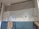 韩娜（Hanna）浴帘布浴室隔断帘洗澡帘免打孔套装卫生间窗帘门帘淋浴防水防霉 新款吊灯（保暖防水-防霉不透） 单帘240宽*200高+挂环（不含杆） 实拍图