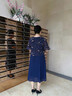 俞兆林（YUZHAOLIN） 母亲节礼物妈妈装夏装气质中年妇女连衣裙夏季中老年人女装大码 藏青色 XL （建议110斤以下） 实拍图