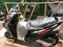 OUIO125cc摩托车踏板车燃油助力女式踏板代步车外卖车国四电喷可上牌 黑色尚领款经济型机械版 实拍图