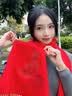 恒源祥纯羊毛围巾女士秋冬季加厚保暖围脖中国红新年礼盒装国庆节礼物 实拍图