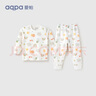 aqpa【195g新疆棉】婴儿内衣套装纯棉衣服秋冬男女宝宝儿童秋衣秋裤 彩虹精灵 110 实拍图