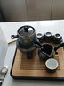 唐丰（TANGFENG）陶瓷茶具套装家用半全自动石磨懒人功夫茶具茶杯茶壶整套泡茶神器 春正黑+暗香自动茶具（无礼盒） 实拍图