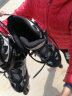 美洲狮（COUGAR） 溜冰鞋儿童套装 欧盟品质 轮滑鞋男女旱冰鞋可调 MZS835L闪电 黑白(不闪单鞋)选L成人可穿 M(可调31-36码) 实拍图