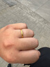 世纪缘古法素圈黄金戒指女足金999磨砂金戒指男情侣对戒实心款生日礼物 1.82g【圈号19】多退少补 带国检 实拍图