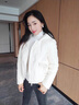 佰蓝娇羽绒服女短款2025冬季女装新款高端时尚品牌小个子白鸭绒加厚外套 白色 M （推荐105斤以下） 实拍图