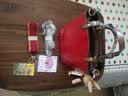 喵小姐（MISSMIAO）轻奢高端品牌女士手提包包女包新款复古单肩斜挎包女菜篮子水桶包 绛红色（日常可用招财本命年婚包) 实拍图