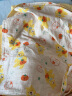 全棉时代春秋新款纱布盖毯纯棉薄宝宝空调被婴儿棉纱被子135x120cm 番茄小熊黄（四层纱布) 实拍图
