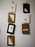 云创典 纸质相框 照片墙 墙面装饰相框 创意挂墙麻绳夹子 悬挂简约现代 7寸三色相框10张 实拍图