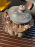 指间陶艺 名家宜兴紫砂茶宠 纯手工盖托 莲蓬茶玩雕塑变色可养壶盖托 全手工莲子壶盖托 实拍图