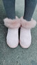 回力雪地靴女2025冬季新款加绒加厚棉鞋子女款学生休闲百搭保暖短靴 粉色 37 实拍图