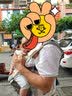 抱抱熊婴儿背带腰凳多功能抱娃神器儿童背婴带可折叠坐凳透气款背婴带 AX15卡尓灰（豪华透气） 实拍图
