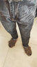 海沛尼克 牛仔裤男宽松直筒中高腰弹力长裤子大码深裆肥佬中青年男裤 992灰色防盗 34 (2尺7) 实拍图