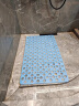 大江浴室防滑垫淋浴地垫疏水43*75cm 欧普圆点-蓝色 实拍图