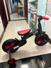 Nadle纳豆儿童平衡车可折叠三轮车脚踏车宝宝2-3-6岁溜娃自行车手推车 波尔多红 12寸 红色 实拍图