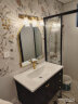 诗柏法式复古浴室柜组合橡木烤漆卫生间洗脸盆柜组合岩板洗手洗漱台 拱形镜款 0.6米 晒单实拍图