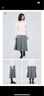 无印良品（MUJI）女式 弹力起毛 宽摆裙 休闲中长款A字半身裙子女款秋季 BE1P4C3A 灰色 M (160/66A) 实拍图