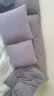 La Torretta 抱枕靠垫 办公室腰枕靠枕床头简约可拆洗纯色天鹅绒沙发垫 灰 实拍图