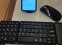 HUKE 超薄折叠无线蓝牙键盘鼠标套装安卓手机笔记本电脑ipad平板Mac小型便携鸿蒙通用 HK100三蓝牙数字+触控组合 折叠键盘鼠标 黑色 实拍图