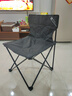 牧高笛（MOBIGARDEN）折叠椅 户外露营便携式折叠椅迷你靠背椅休闲钓鱼椅 曜石黑 实拍图
