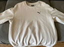 彪马（PUMA）加绒保暖针织卫衣套头衫男女新款秋季圆领运动上衣632292 雪白色-87 S (170/92A) 实拍图