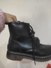 ZHR马丁靴女英伦风真牛皮舒适百搭厚底增高女靴INS网红街拍加绒短靴 黑色（G631A-加绒） 37 实拍图