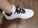 鸿星尔克男鞋简约滑板鞋男子秋冬季低帮厚底舒适休闲鞋街头运动鞋子男春辰 微晶白/正黑（春辰） 44 实拍图