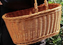 莱枢汇户外野餐篮子仿藤编织手提篮露营便携收纳筐购物篮水果篮拍照花篮 编织篮【加大号35*26*16cm】 实拍图