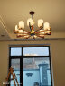 雷士（NVC）新中式吊灯海棠木国标黄铜客厅灯餐厅灯卧室灯饰NDBD10A-003 晒单实拍图