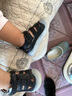 G.DUCK KIDS小黄鸭夏季男女宝宝凉鞋婴幼儿包头防撞软底学步鞋0-1-2岁防滑 黑色 16码内长12厘米 实拍图